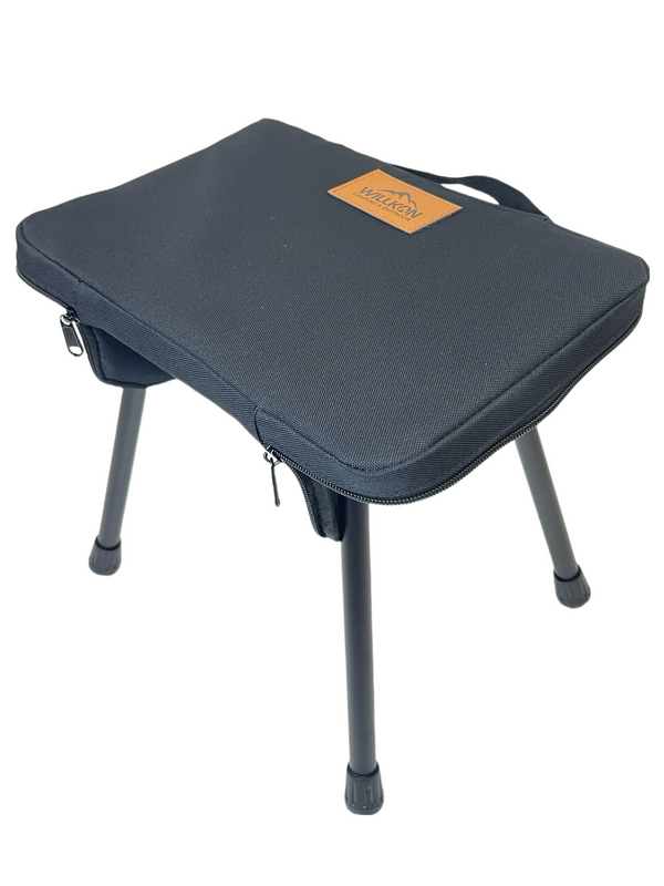 Willkon Storable Lightweighted Camping Stool/Table (Midnight Black)