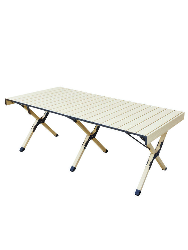 Willkon Roll-Up Thickened Folding Camping Table With Carry Bag (White 120cm x 61cm)