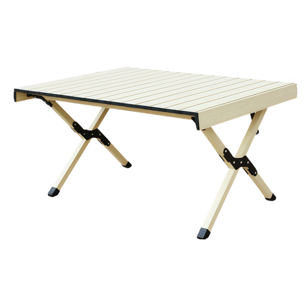Willkon Roll-Up Thickened Folding Camping Table With Carry Bag (White 90cm x 61cm)